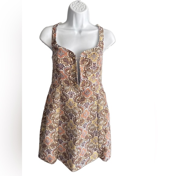 For Love & Lemons - Brocade Tapestry Mini Dress Size Medium NEW WITH TAG - Picture 1 of 14